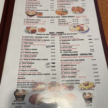 Casa Jimenez - Menu - Mexican Near Me - Monrovia, California