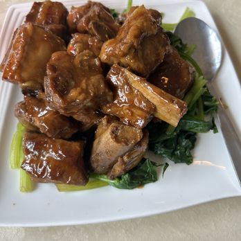 Dumpling House - L21. Sauteed Ribs Over Spinach - Chinese Near Me - Newton, Massachusetts