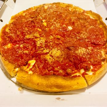 Lou Malnati's Pizzeria - Large Deep Dish Malnati Classic w/ Sasuage & Pepperoni - Pizza Near Me - Elmhurst, Illinois