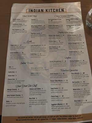Menu photo 2 Indian Kitchen Indian Wells, CA