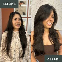 Sage x Mane studio - Haircut, we trimmed the ends and added lots of layers since she has the density to support it.