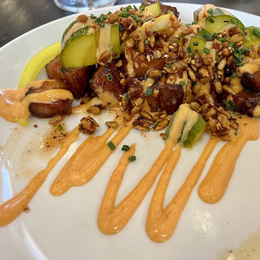 Merchants Pub & Plate - Pork belly burnt ends - New American Near Me - Lawrence, Kansas Merchants Pub & Plate - Pork belly burnt ends - New American Near Me - Lawrence, Kansas