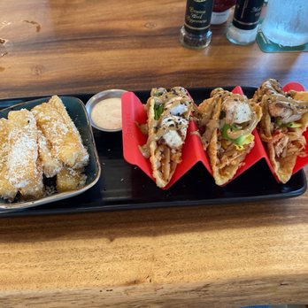 Hudson On The River - Grilled Mahi tacos. - New American Near Me - Stuart, Florida Hudson On The River - Grilled Mahi tacos. - New American Near Me - Stuart, Florida