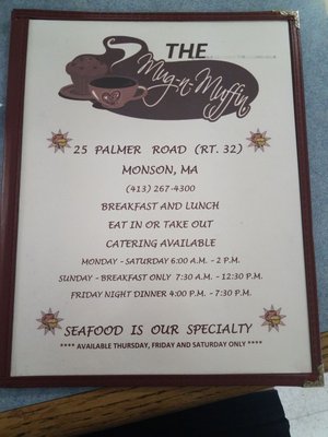 Menu photo 3 The Mug 'N' Muffin Monson, MA