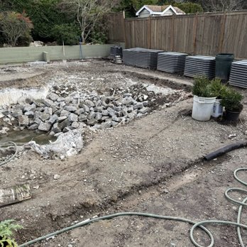 Amaya's Landscaping - Pool demolition. Actual jackhammering done prior to Amaya's work. - Decks & Railing Near Me