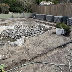 Amaya's Landscaping - Pool demolition. Actual jackhammering done prior to Amaya's work.