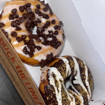 Duck Donuts - The s'mores and vanilla caramel chip. - Donuts Near Me - Latham, New York Duck Donuts - The s'mores and vanilla caramel chip. - Donuts Near Me - Latham, New York