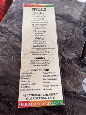 Menu photo 3 Sierra Madre Saloon Camp Hill, PA Menu photo 3 Sierra Madre Saloon Camp Hill, PA