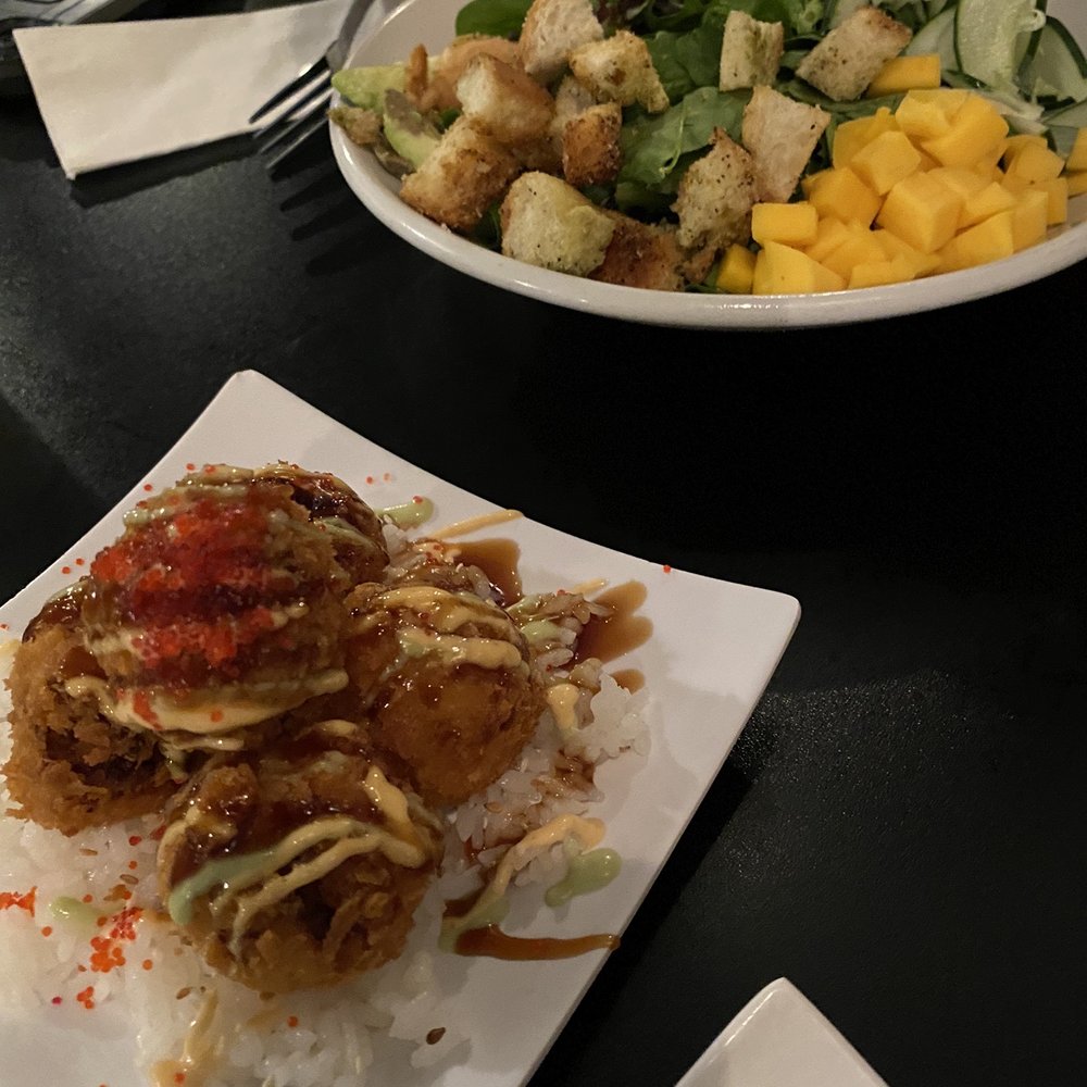 Jack's by the Tracks - Crawfish balls and house salad - Sushi Bars Near Me - Pascagoula, Mississippi Jack's by the Tracks - Crawfish balls and house salad - Sushi Bars Near Me - Pascagoula, Mississippi