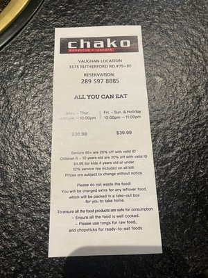Menu photo 1 Chako Concord, ON Menu photo 1 Chako Concord, ON
