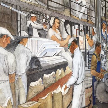 Coit Tower - Industries of California wall mural by Ralph Stackpole inside the entry level of Coit Tower - Landmarks & Historical Buildings Near Me - San Francisco, California Coit Tower - Industries of California wall mural by Ralph Stackpole inside the entry level of Coit Tower - Landmarks & Historical Buildings Near Me - San Francisco, California