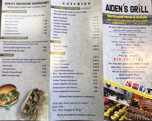 Menu photo 8 Aiden's Grill Glendale, CA
