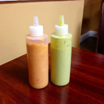Pollos A La Brasa - Red and Green "Hot" Sauce - Peruvian Near Me - New London, Connecticut Pollos A La Brasa - Red and Green "Hot" Sauce - Peruvian Near Me - New London, Connecticut