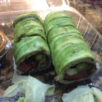 Sushi Yama - Ugly avocado on top of my fake green dragon roll Only spent 14 dollars on this slop :)))))) - Japanese Near Me - Boca Raton, Florida Sushi Yama - Ugly avocado on top of my fake green dragon roll Only spent 14 dollars on this slop :)))))) - Japanese Near Me - Boca Raton, Florida