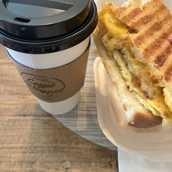 Coffee Whipped - Egg & Cheese Panini with hash browns - Coffee & Tea Near Me - Huntington Beach, California Coffee Whipped - Egg & Cheese Panini with hash browns - Coffee & Tea Near Me - Huntington Beach, California
