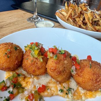 The Pump House - Fried Pimento Mac & Cheese, Truffle Frittes - New American Near Me - Rock Hill, South Carolina The Pump House - Fried Pimento Mac & Cheese, Truffle Frittes - New American Near Me - Rock Hill, South Carolina