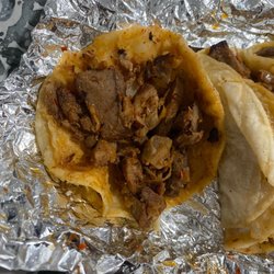 Tacos Los Cuñados - Big chunks of meat :( no onion or cilantro when I asked for only no cilantro