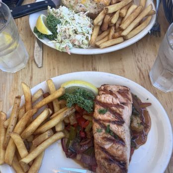 Brophy Bros - Albacore Tuna Melt (Open Face), Salmon - Seafood Near Me - Santa Barbara, California