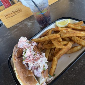 Crabby's Oceanside - Lobster roll with fries - Seafood Near Me - Daytona Beach, Florida