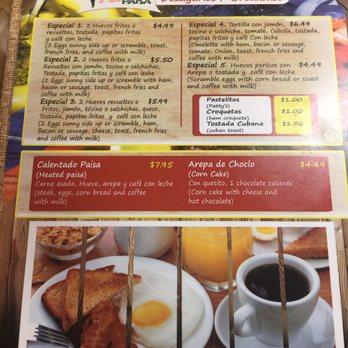 Rinconcito De Alex El Paisa - Breakfast Menu - Colombian Near Me - Miami, Florida Rinconcito De Alex El Paisa - Breakfast Menu - Colombian Near Me - Miami, Florida