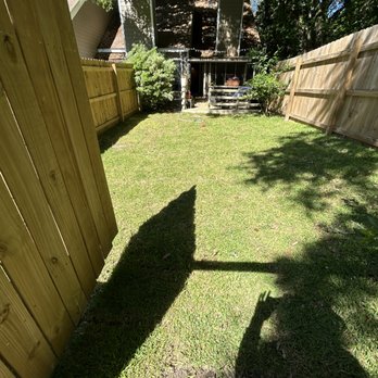 A & J's Lawn Care - Pre-prep area before full yard renovation--brush removal, leveling, and cleanup completed. - Lawn Services Near Me - Tallahassee , Florida A & J's Lawn Care - Pre-prep area before full yard renovation--brush removal, leveling, and cleanup completed. - Lawn Services Near Me - Tallahassee , Florida