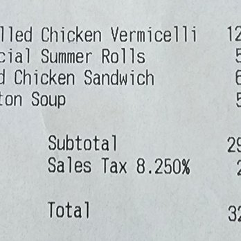Real Pho - a receipt for a restaurant - Vietnamese Near Me - San Antonio, Texas Real Pho - a receipt for a restaurant - Vietnamese Near Me - San Antonio, Texas