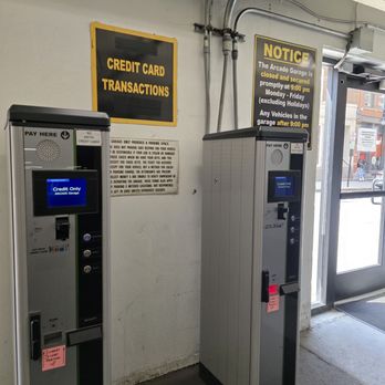 The Arcade Garage - Pay stations on ground level by pedestrian entrance/elevators - Parking Near Me - Providence, Rhode Island