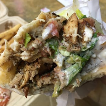 Gyro Stop - Chicken shawarma sandwich. Sorry I got too excited and started eating before taking a picture. - Mediterranean Near Me - Mukilteo, Washington Gyro Stop - Chicken shawarma sandwich. Sorry I got too excited and started eating before taking a picture. - Mediterranean Near Me - Mukilteo, Washington