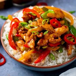 Happy Penguin Healthy Food - Stir-Fry chicken
