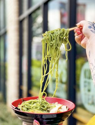 Lifting Noodles Ramen by null