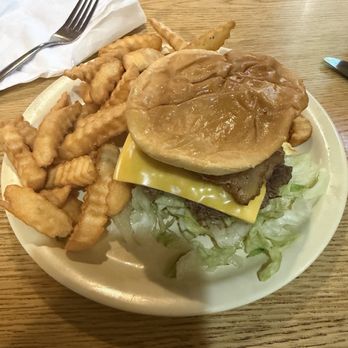 Grayson Restaurant - Bacon cheeseburger and fries. - American Near Me - Wytheville, Virginia