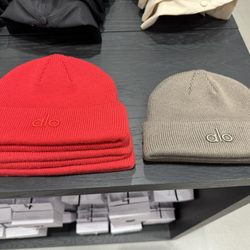 Notable Candy Bright Red Beanie & Notable Gravel Beanie.
