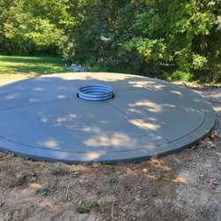 Aguila's Outdoor Improvements - Concrete patio for a fire pit completed