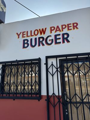 Yellow Paper Burger by null