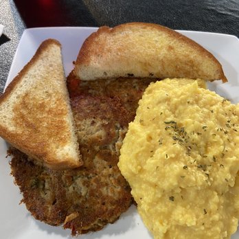 Shantell's Just Until Restaurant & Lounge - Salmon croquettes and grits - Breakfast & Brunch Near Me - Sanford, Florida Shantell's Just Until Restaurant & Lounge - Salmon croquettes and grits - Breakfast & Brunch Near Me - Sanford, Florida