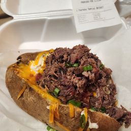 Thursday Lunch Special Brisket Loaded Baked Potato