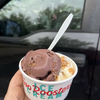 Two Roosters Ice Cream - Chocolate Toffee Crack Bar & Cookie Butter Cheesecake (both seasonal flavors) - Ice Cream & Frozen Yogurt Near Me - Wake Forest, North Carolina Two Roosters Ice Cream - Chocolate Toffee Crack Bar & Cookie Butter Cheesecake (both seasonal flavors) - Ice Cream & Frozen Yogurt Near Me - Wake Forest, North Carolina