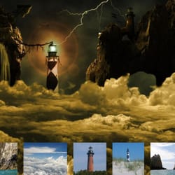 Crystal Coast Technologies - Photo manipulation using pictures of NC and VA lighthouses.