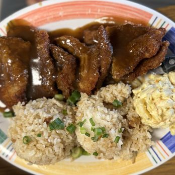 Tasty Crust Restaurant - Pork katsu with gravy - Breakfast & Brunch Near Me - Wailuku, Hawaii