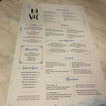 La Vie - Menu - Cocktail Bars Near Me - Washington, DC, District of Columbia