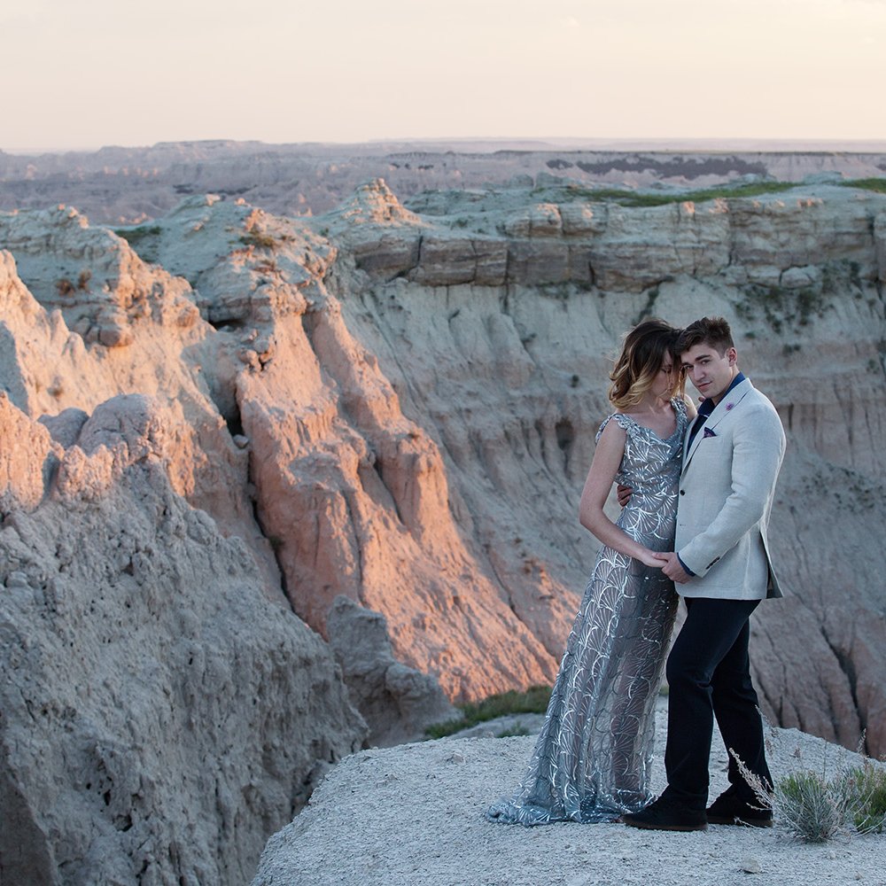 Mignonette - Editorial Shoot & Elopement in the Badlands of South Dakota for Mignonette Bridal & Genevieve Lauren Photography - Bridal Near Me - Chicago, Illinois