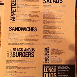 Rafferty's - New menu