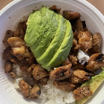 Flame Broiler - a bowl of rice and avocado - Korean Near Me - Ontario, California Flame Broiler - a bowl of rice and avocado - Korean Near Me - Ontario, California
