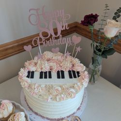 Sassy Mama Sweets - Chocolate cake, raspberry cream filling, antique ribbon butter cream frosting