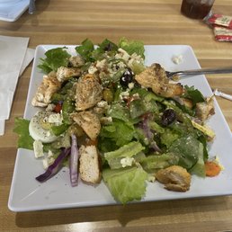 Had a bowl of chicken noodle soup delicious, and then I ordered this salad it was AWESOME! Had a bowl of chicken noodle soup delicious, and then I ordered this salad it was AWESOME!