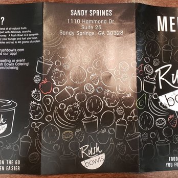 Rush Bowls - Front Menu - Juice Bars & Smoothies Near Me - Sandy Springs, Georgia Rush Bowls - Front Menu - Juice Bars & Smoothies Near Me - Sandy Springs, Georgia