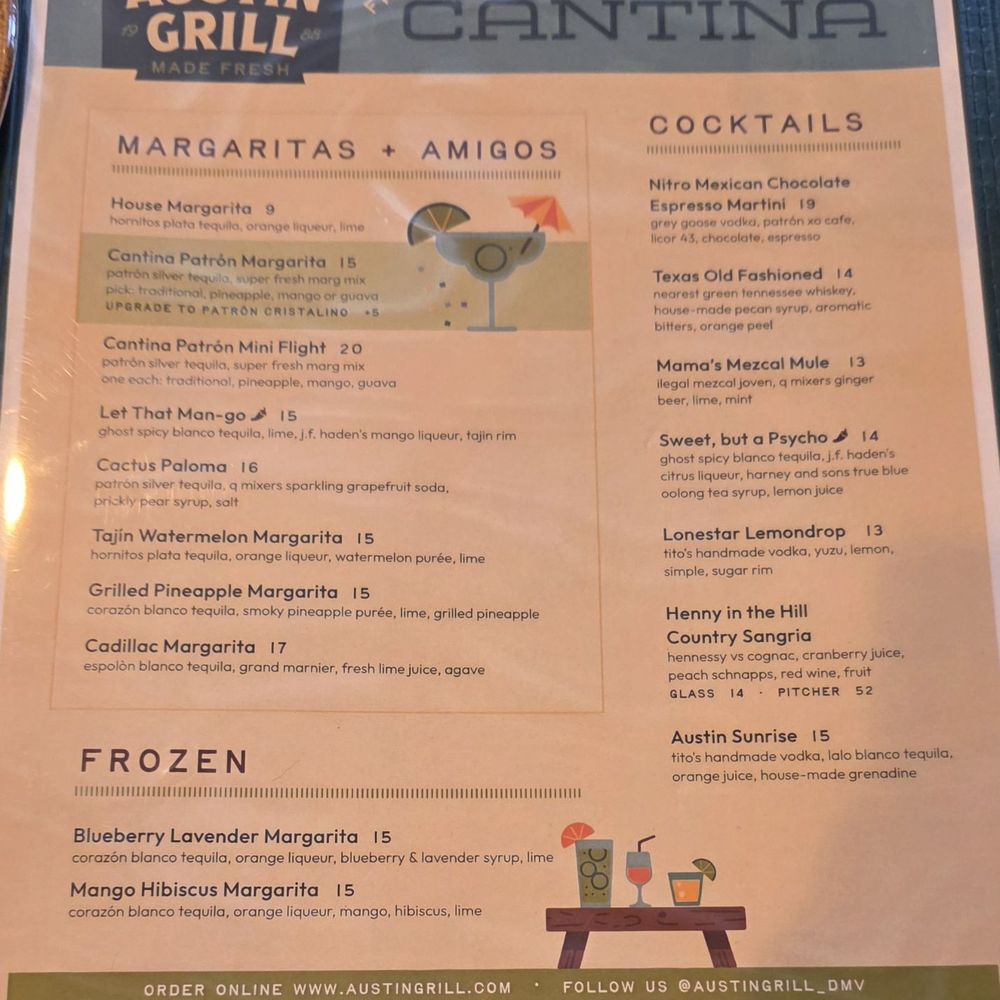 Austin Grill - Menu - Tex-Mex Near Me - Sterling, Virginia Austin Grill - Menu - Tex-Mex Near Me - Sterling, Virginia