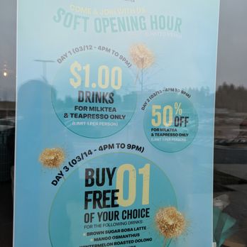 Mustache Milk Tea - Soft Opening Specials - Bubble Tea Near Me - Shoreline, Washington Mustache Milk Tea - Soft Opening Specials - Bubble Tea Near Me - Shoreline, Washington