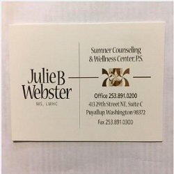 Julie B Webster, MS, LMHC - grief counselor in Puyallup, WA