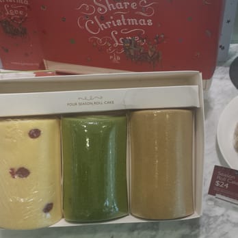 Paris Baguette - Trio of sponge cake: apricot, mocha and green tea - Bakeries Near Me - Fullerton, California